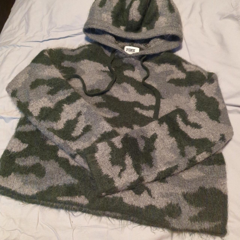 Victoria's Secret PINK Camo Sweater Hoodie